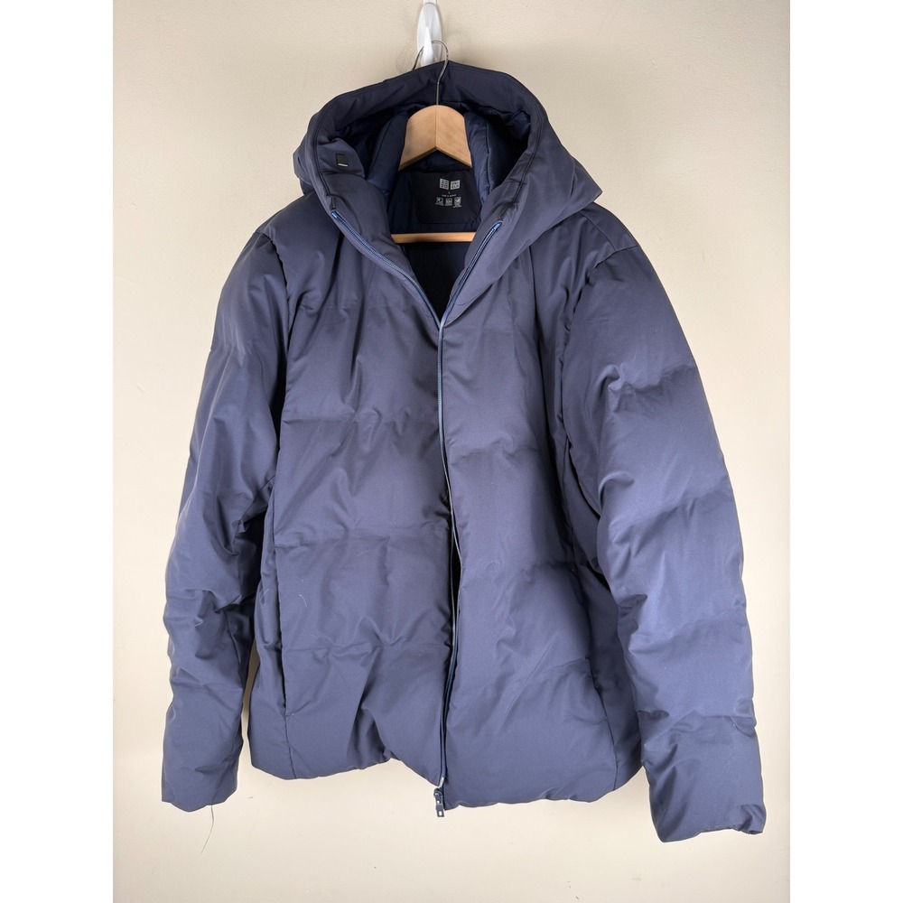 UNIQLO Seamless Down Parka Padded Water-Repellent Hooded Men 478279 Navy Large